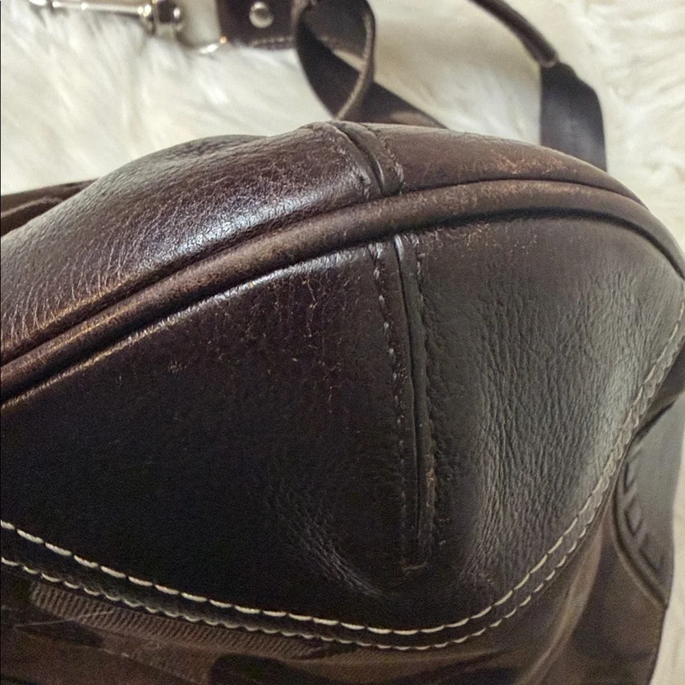 Vintage Y2K Brown Coach Hampton Python Hobo Bag#10260